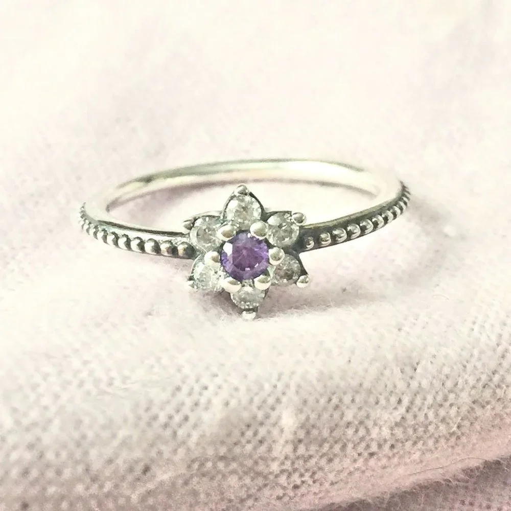New! Pandora Forget Me Not Ring 58 - Picture 3 of 5